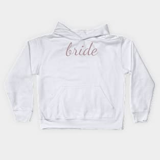 Bride Mauve Cursive Kids Hoodie